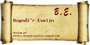 Bognár Evelin névjegykártya