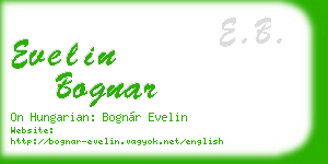 evelin bognar business card